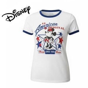 NEW Disney Minnie Mouse Americana Original  T-shirt for Women Size Large